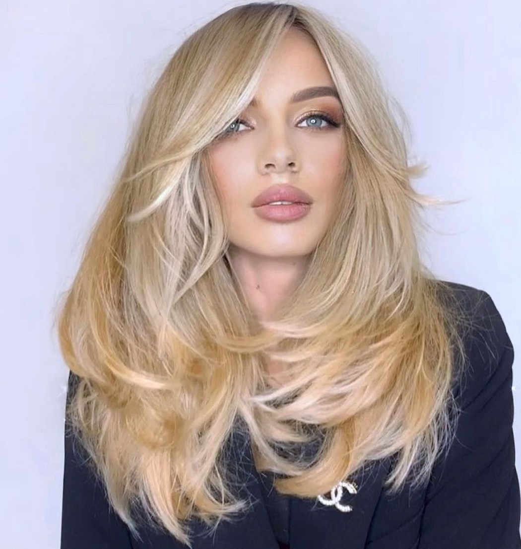 Ash Blonde Blowout With Curtain Bangs — Blonde Bangs 2027