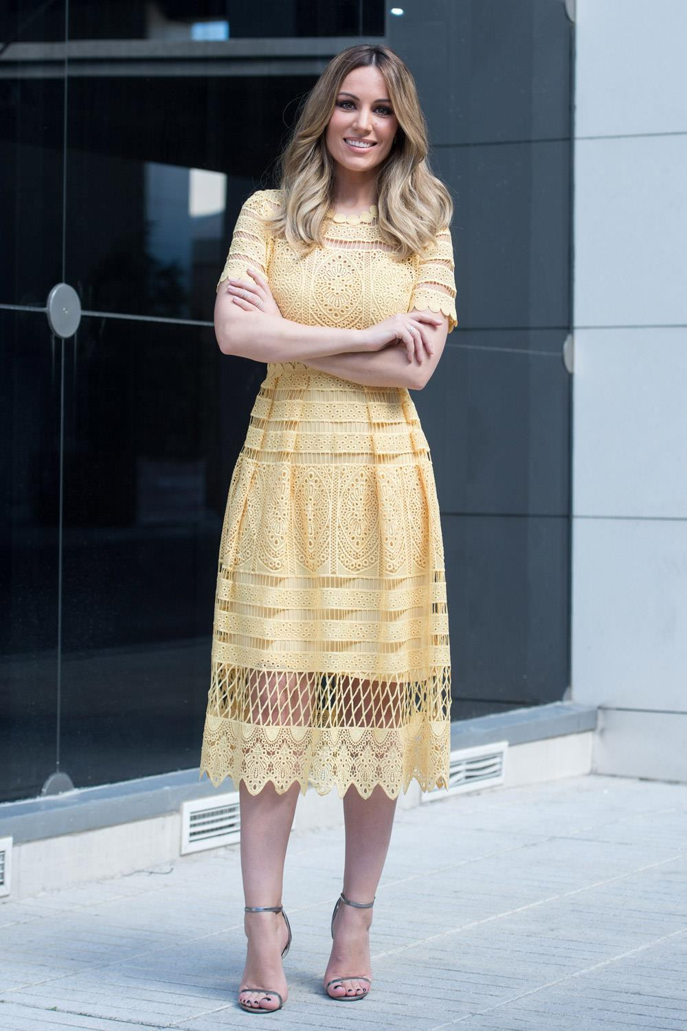 Delicate Pale Yellow Lace Midi Dress Delicate Pale Yellow Lace Midi Dress — Pale Yellow Outfits 2027