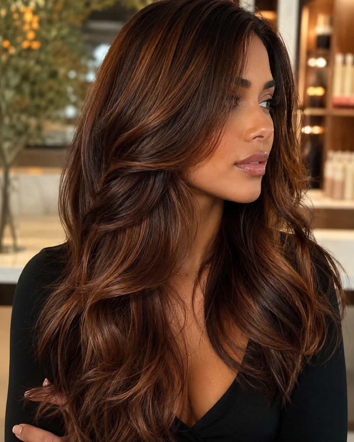 Deep Brunette with Subtle Caramel Highlights — Caramel Brunette 2027