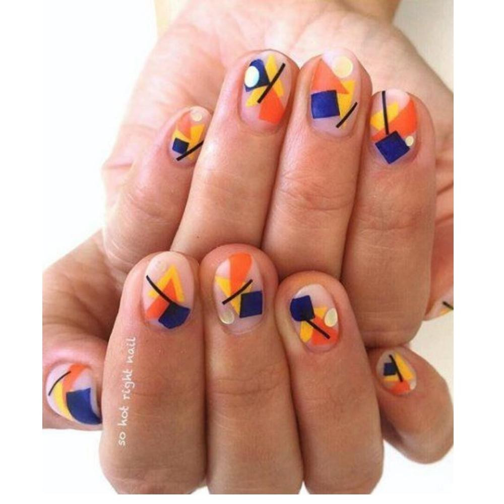 Clear Base Geometric Abstract Art Clear Base Geometric Abstract Art — Abstract Nails 2027