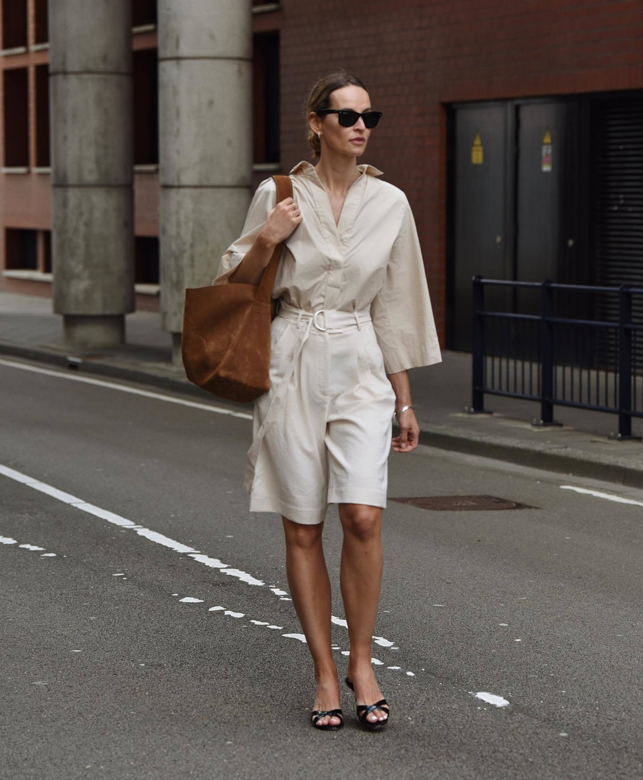 Tailored Shorts Set: Oversized Shirt and Shorts for a Breezy Work Look — Summer Work Outfits 2027