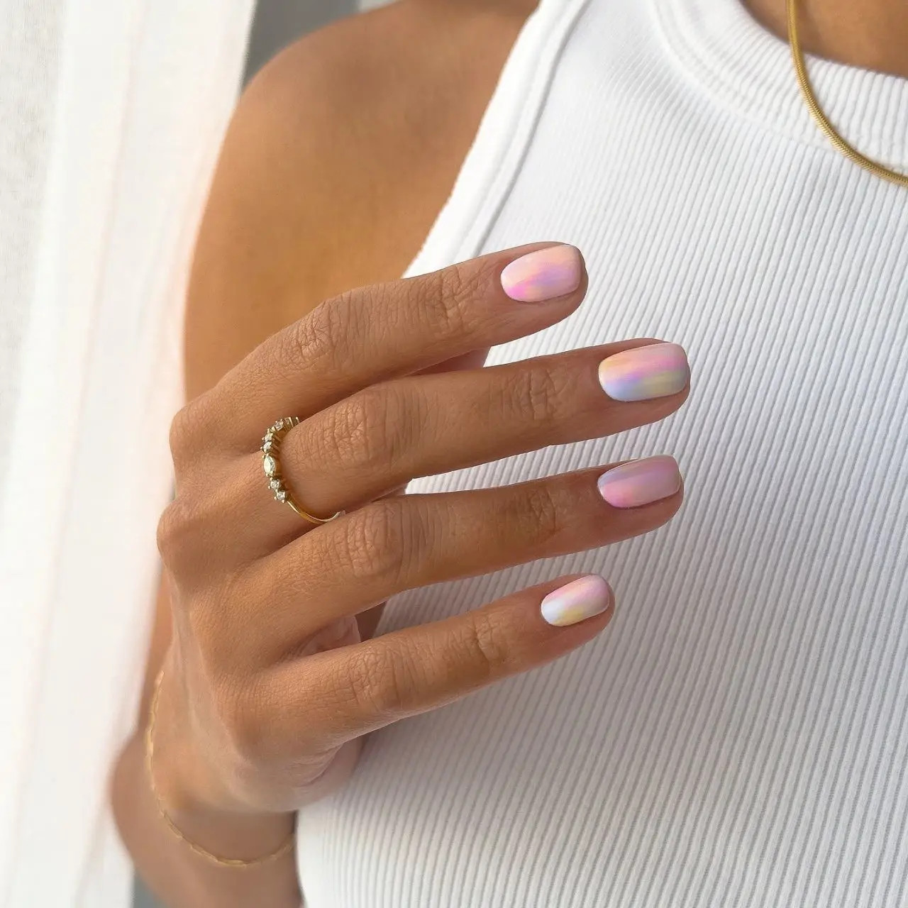 Pastel Gradient Matte Square Nails Pastel Gradient Matte Square Nails — Short Spring Nails 2027