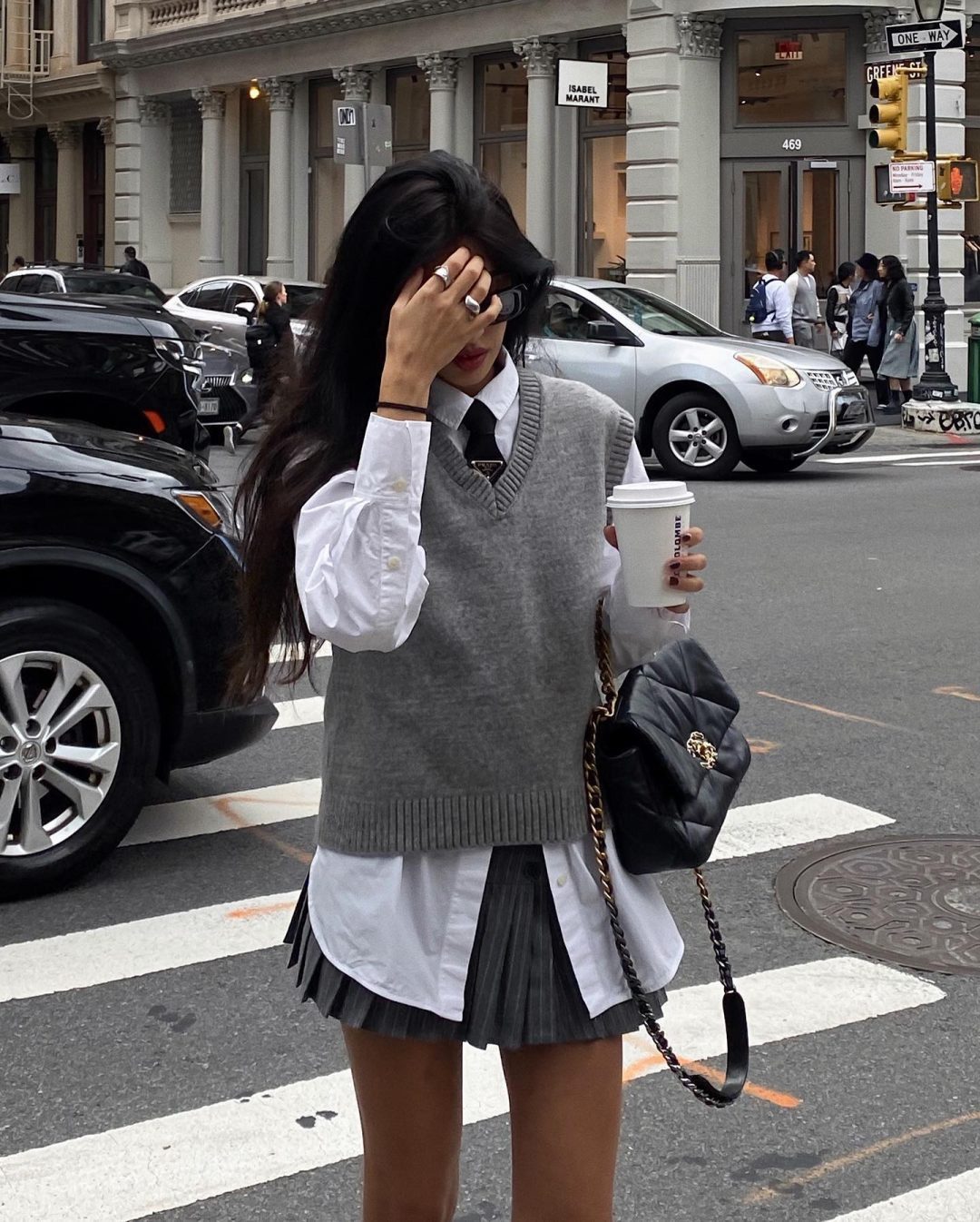 White Sneakers Outfit Idea White Sneakers Outfit Idea — Sweater Vest Outfits 2027