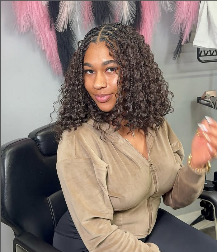 Bob Braids With Loose Wavy Curls Bob Braids With Loose Wavy Curls — Bob Knotless Braids 2027