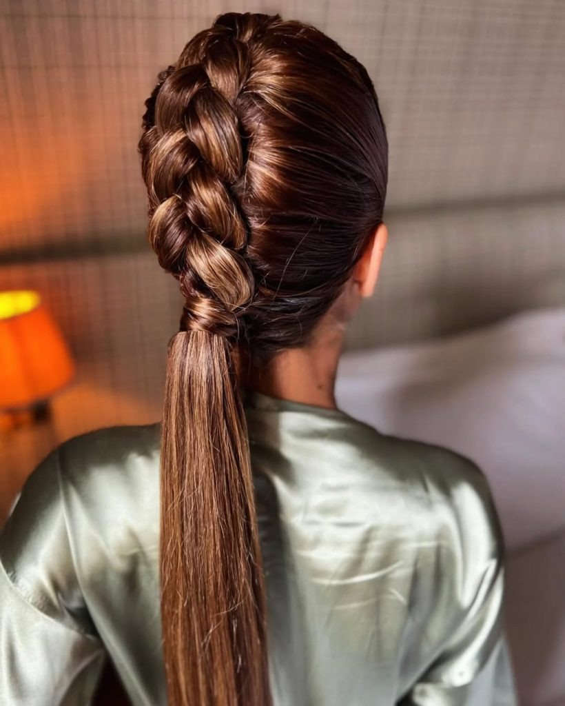 Dutch Braid Into High Ponytail Dutch Braid Into High Ponytail — Simple Hairstyles 2027