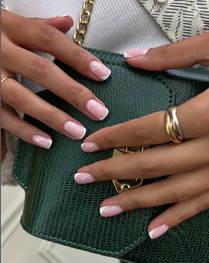 Classic White French Tips On All Nails Visual Idea Classic White French Tips On All Nails Visual Idea — Summer French Tip Nails 2027