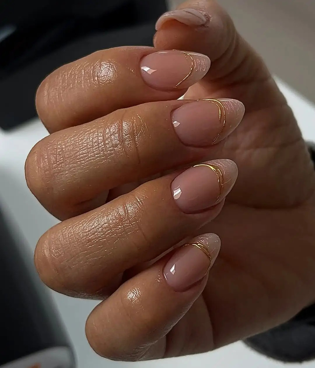 Glossy Visual Idea Glossy Visual Idea — Nude Wedding Nails 2027