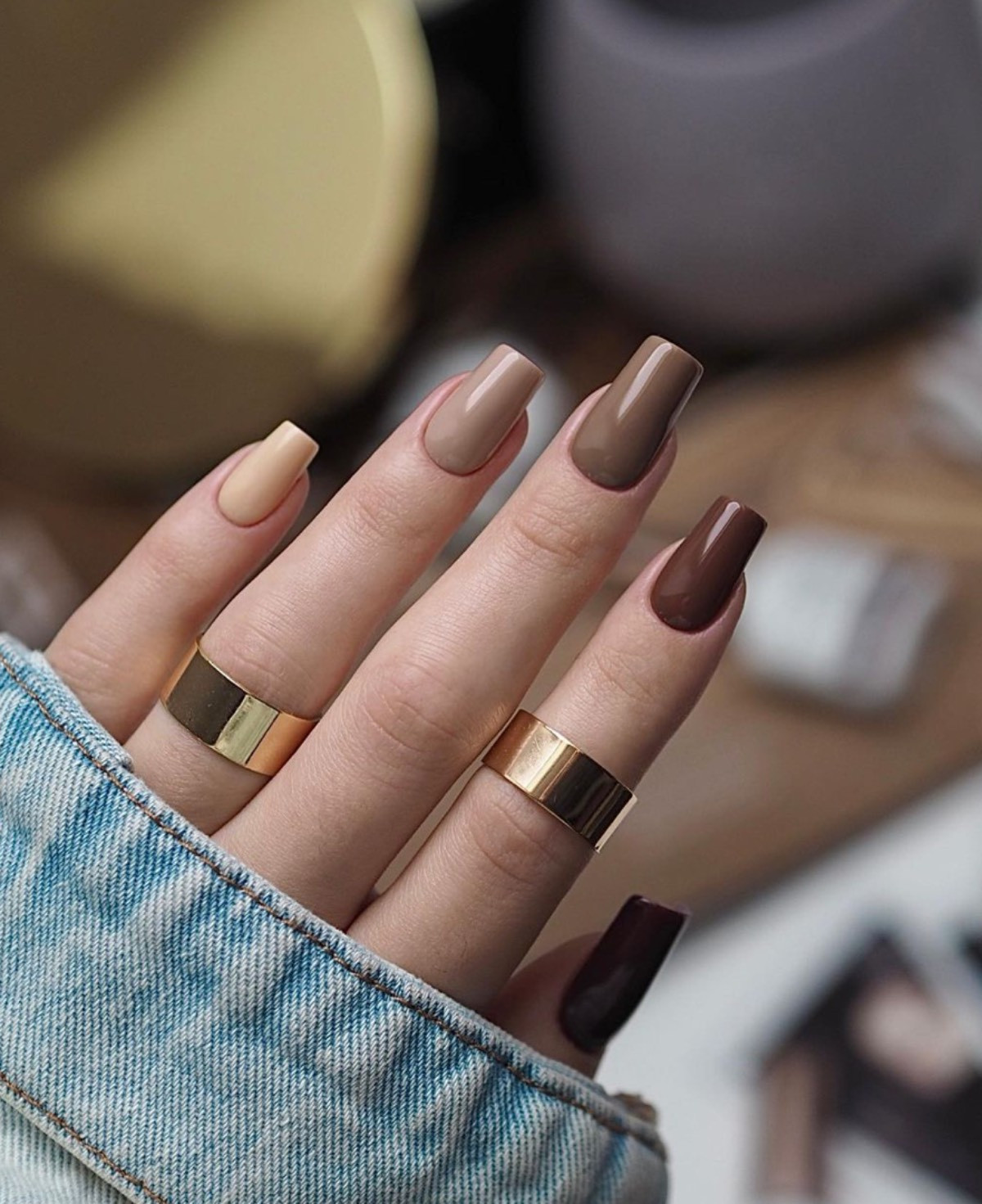 Solid Color On Each Nail Visual Idea Solid Color On Each Nail Visual Idea — Chocolate Brown Nails 2027