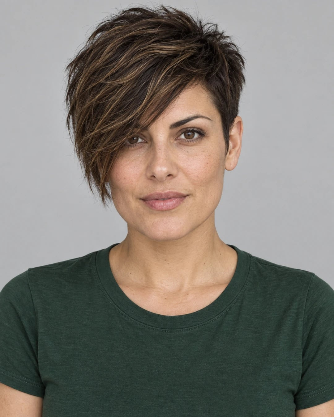 Asymmetrical Pixie With Swept Bangs Asymmetrical Pixie With Swept Bangs — Bangs 2027 for Square Face