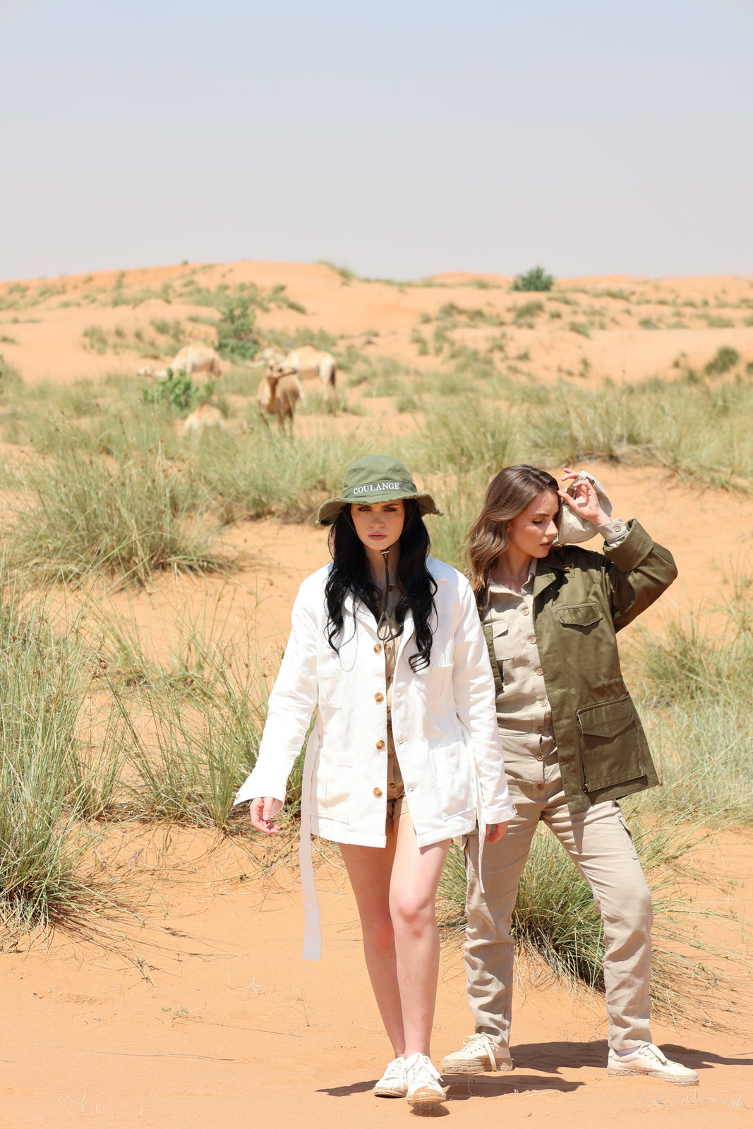 Safari Jacket and Jumpsuit with Sneakers and Safari Hat Safari Jacket and Jumpsuit with Sneakers and Safari Hat — Savannah Outfits 2027