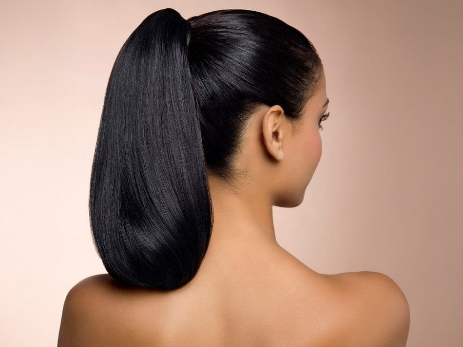 Mid-Back Sleek High Black Ponytail Mid-Back Sleek High Black Ponytail — Prom Ponytail Hairstyles 2027