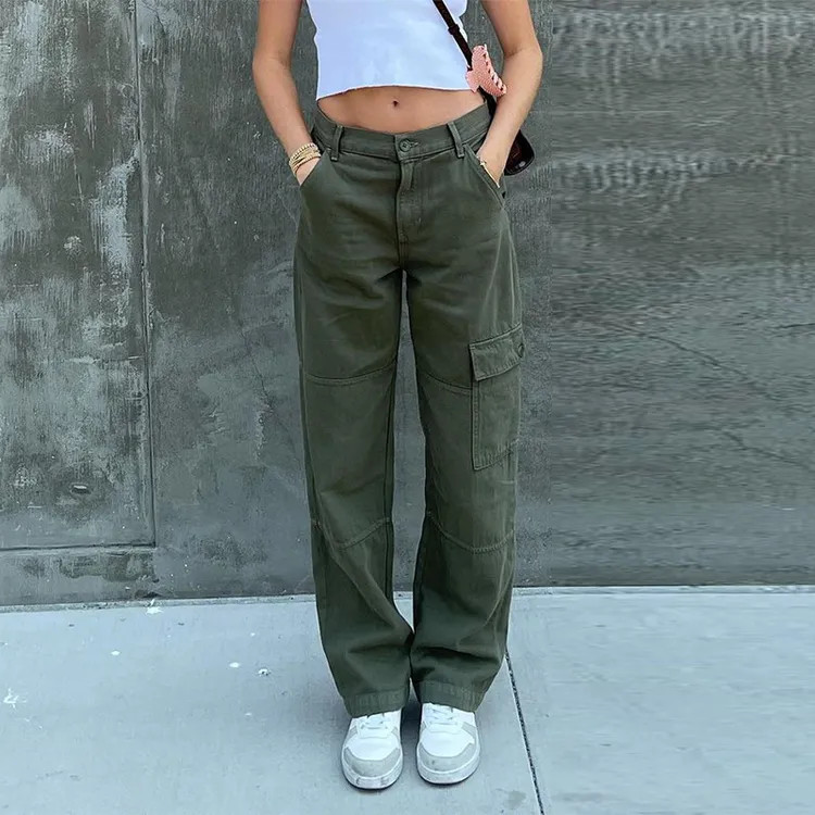 Utilitarian Olive Green Cargo Pants with a White Crop Top Utilitarian Olive Green Cargo Pants with a White Crop Top — Bid Day Outfits 2027