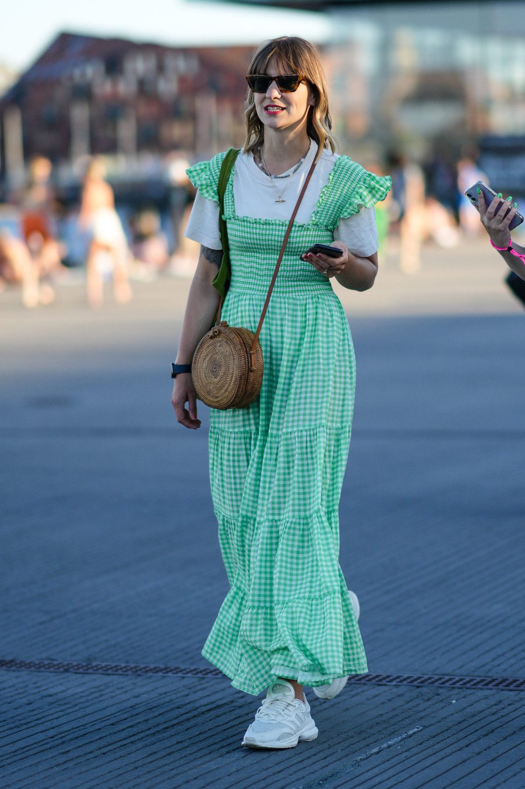 White Sneakers Outfit Idea White Sneakers Outfit Idea — Cute Brunch Dress 2027