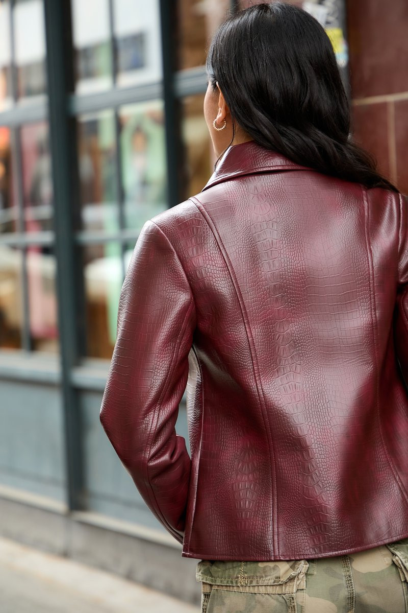 Textured Faux Leather: A Bold Statement in Deep Red Textured Faux Leather: A Bold Statement in Deep Red — Urban Outfitters Outfits 2027