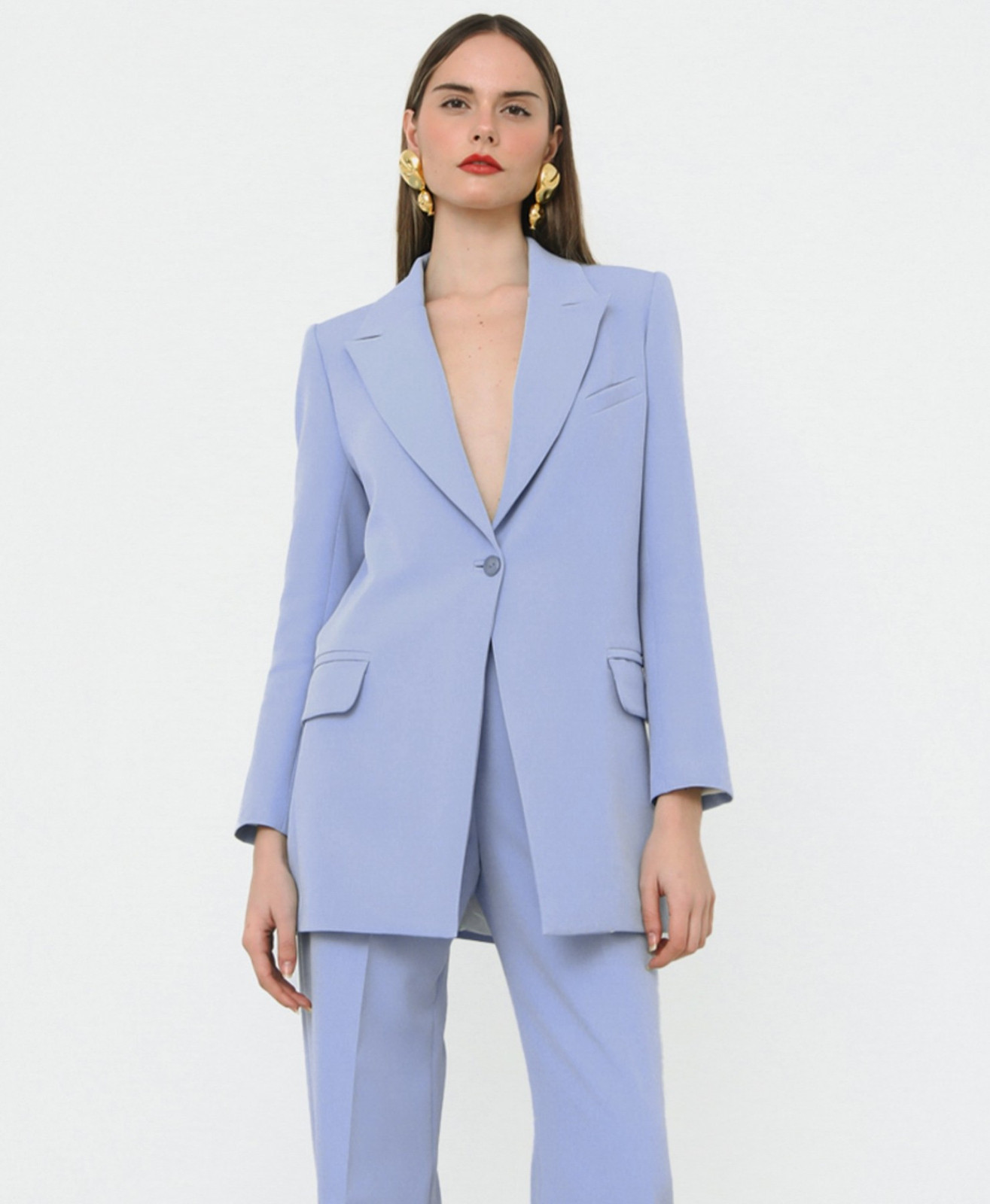 Tailored Sky Blue Blazer and Trousers for Workwear Tailored Sky Blue Blazer and Trousers for Workwear — Sky Blue Outfits 2027