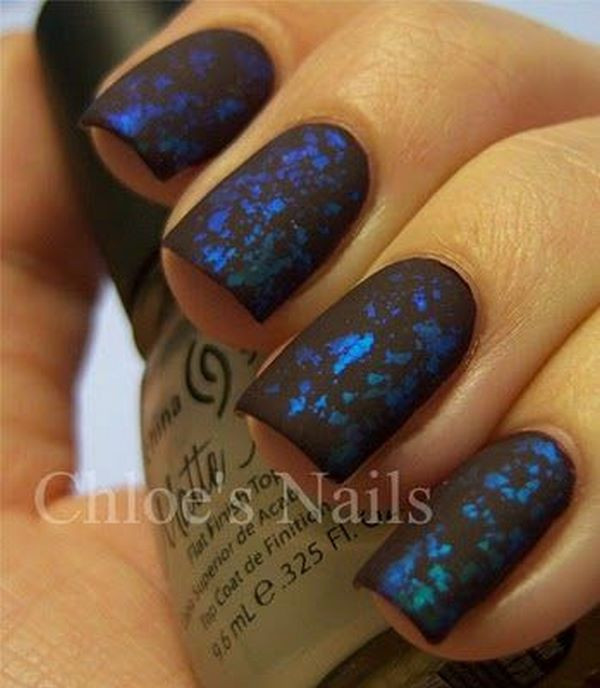 Matte With Embedded Flakes Visual Idea Matte With Embedded Flakes Visual Idea — Matte Nails 2027
