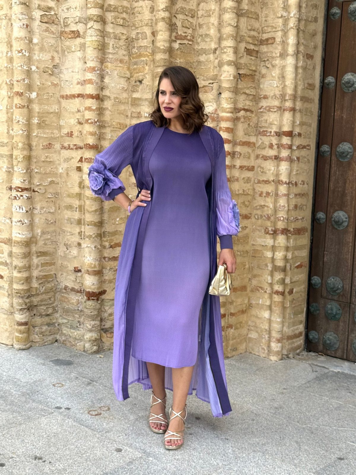 Longline Open Cardigan Midi Dress Outfit Idea Longline Open Cardigan Midi Dress Outfit Idea — Purple Wedding Guest Outfits 2027