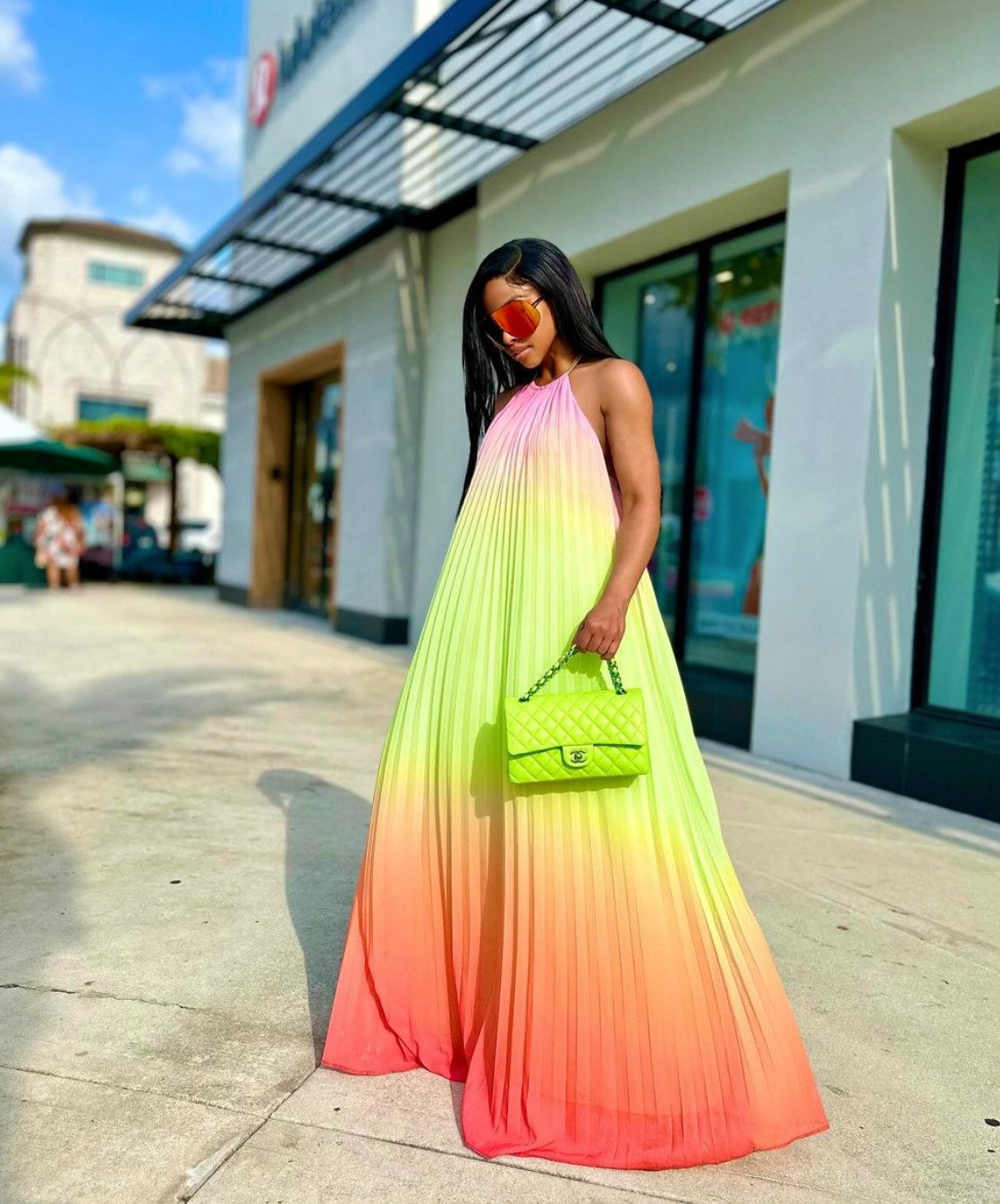 Ombre Pleated Maxi Dress for a Chic Summer Statement Ombre Pleated Maxi Dress for a Chic Summer Statement — Colorful Summer Outfits 2027