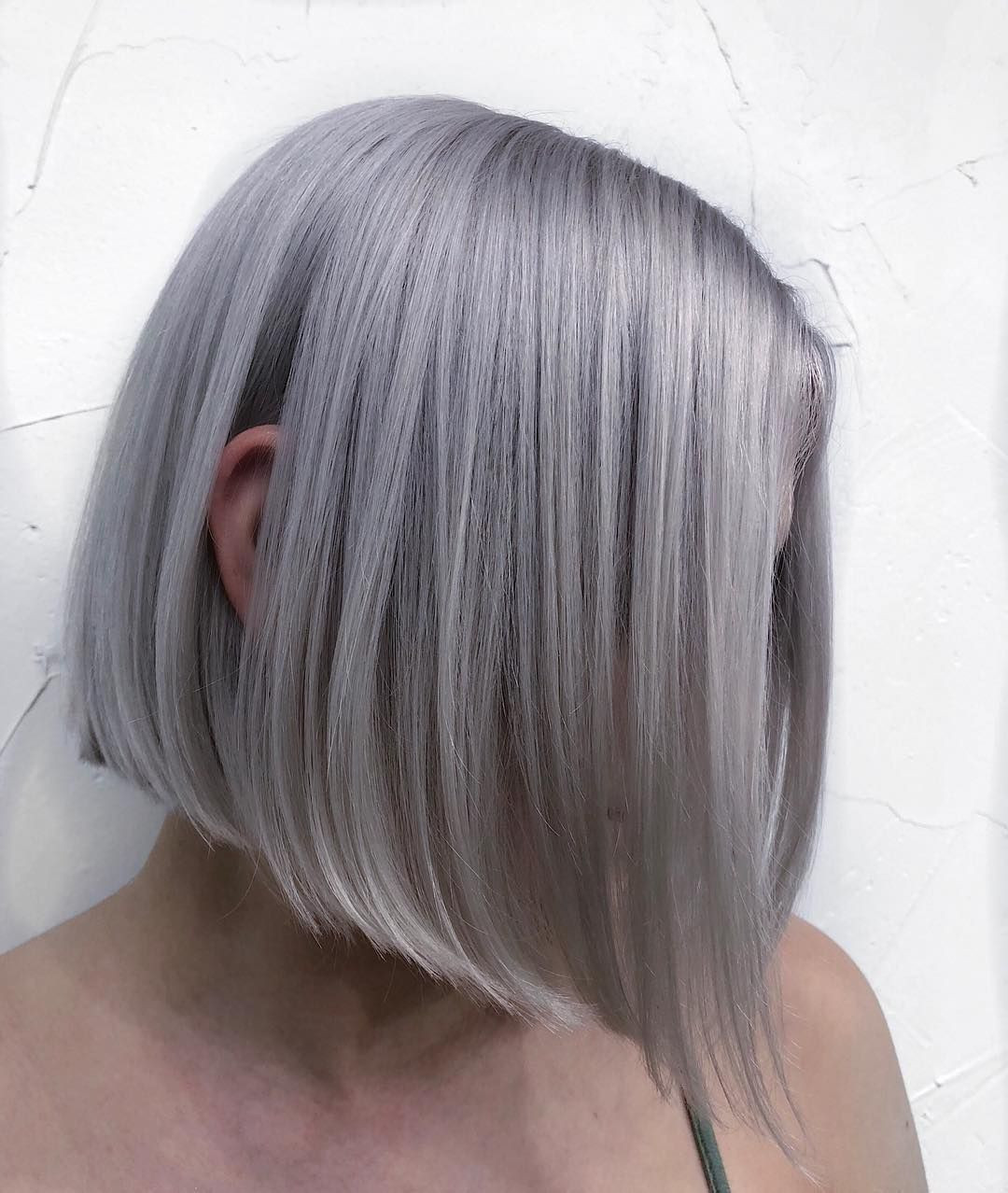 No Bangs Ash Blonde Chin Bob No Bangs Ash Blonde Chin Bob — Bob 2027 for Gray Hair