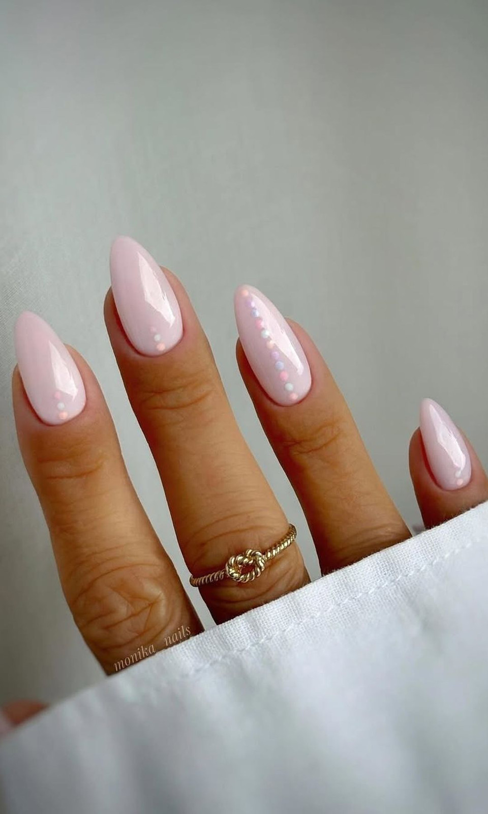 Pale Pink with Iridescent Glitter Nails Pale Pink with Iridescent Glitter Nails — Spring Nail Colors 2027