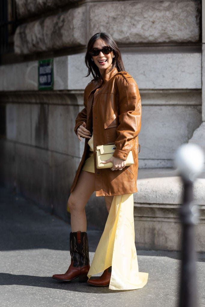 Cowboy Boots Outfit Idea Cowboy Boots Outfit Idea — Fall Leather Jacket Outfits 2026
