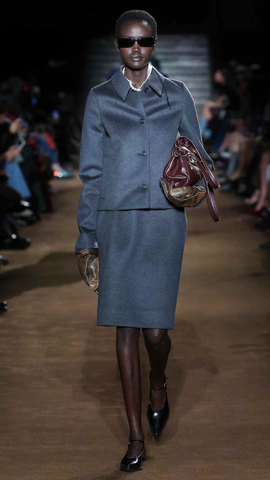 Structured Grey Wool Suit with Pencil Skirt for a Formal Interview Structured Grey Wool Suit with Pencil Skirt for a Formal Interview — Winter Interview Outfits 2027
