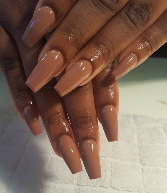 Leopard Print French Tip Long Square Nails — Nails 2027 for Brown Skin
