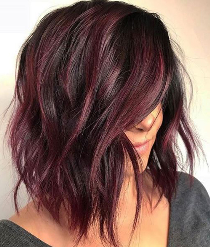 Chin Bob With Burgundy Streaks Chin Bob With Burgundy Streaks — Mulled Wine Hair 2027