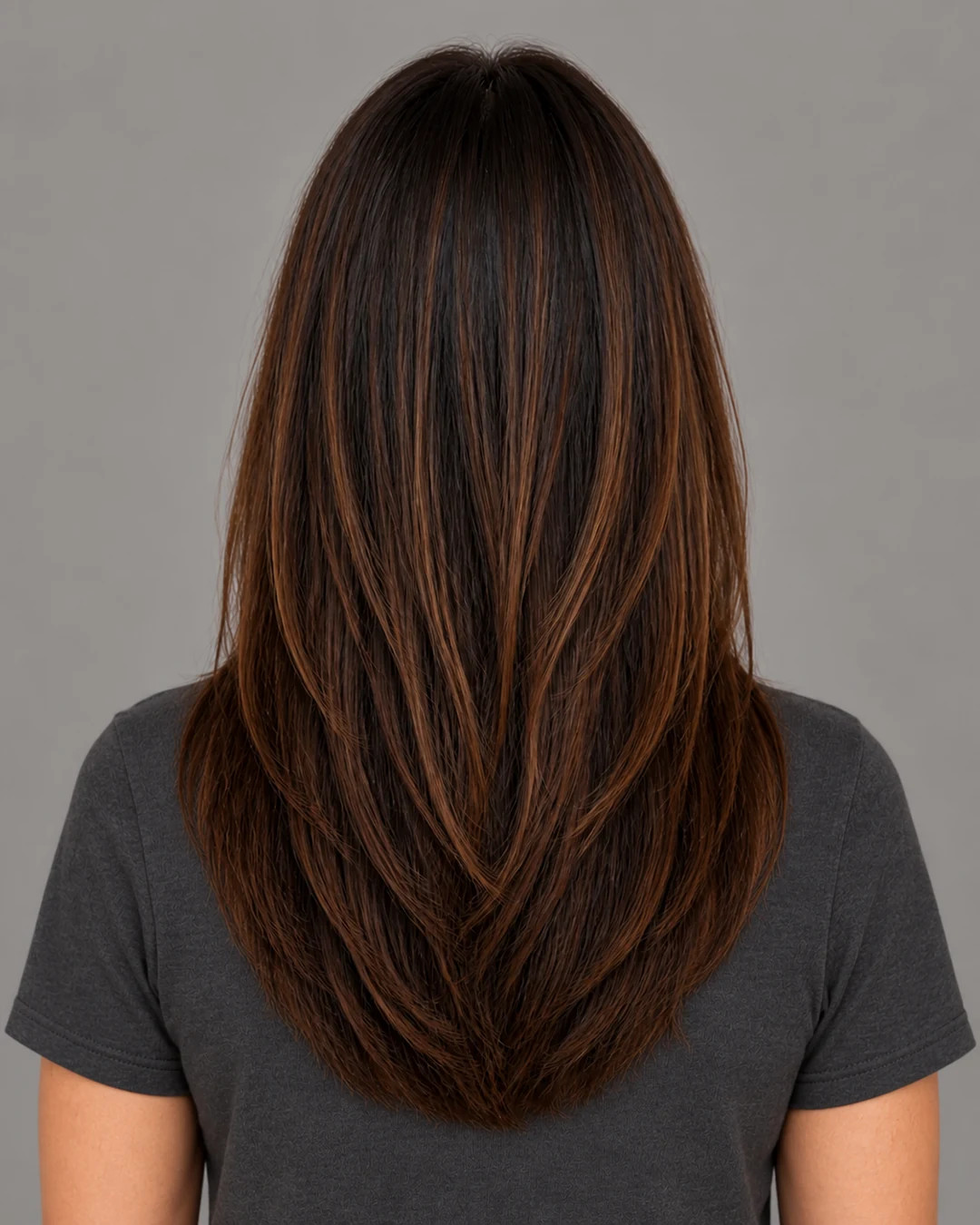 Straight Layered Visual Idea — Caramel Brunette 2027