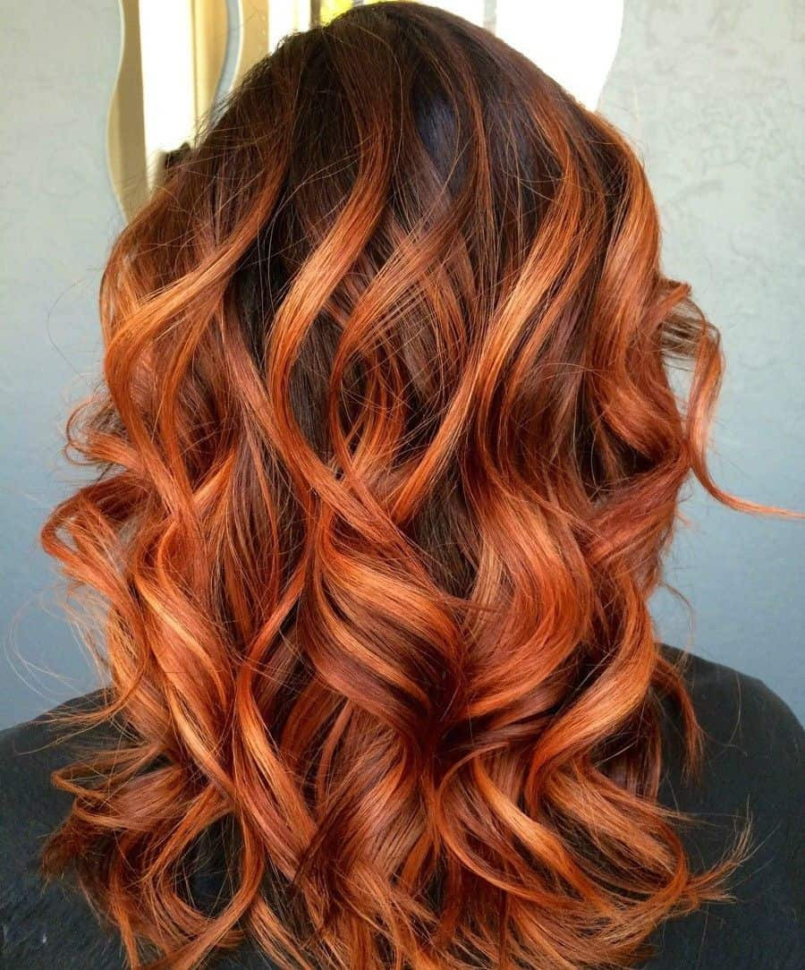 Mid-Back Curls With Copper Blonde Mid-Back Curls With Copper Blonde — Balayage 2027
