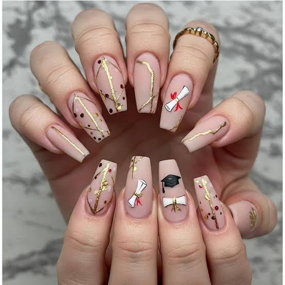 Visual Idea — All With A High-Gloss Finish Visual Idea — All With A High-Gloss Finish — Graduation Nails 2027