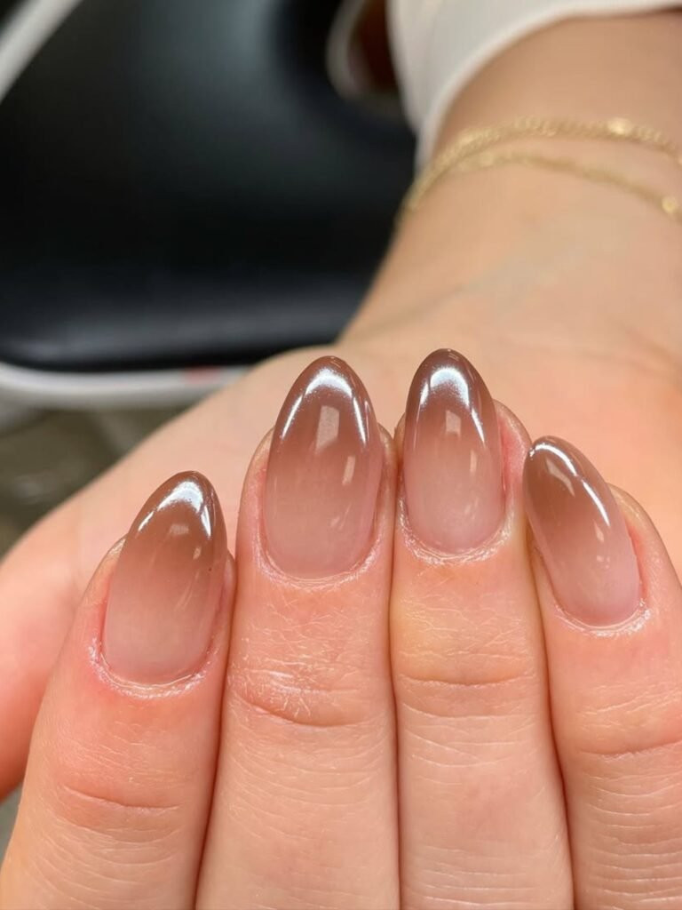 Glossy With A Subtle Shimmer Visual Idea Glossy With A Subtle Shimmer Visual Idea — Mocha Nails 2027