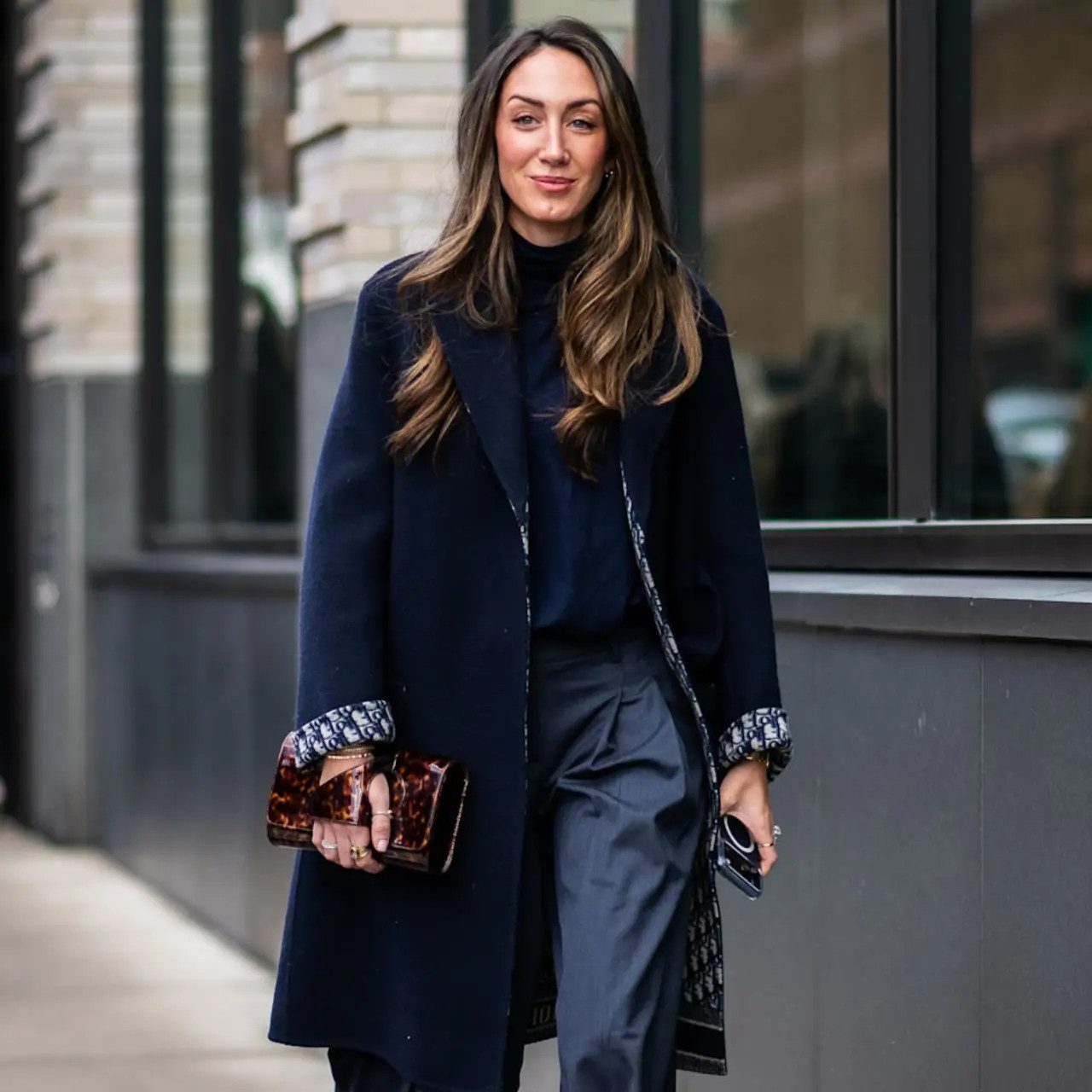 Polished Ensemble: Navy Turtleneck and Wool Coat — Spring Capsule Wardrobe 2027