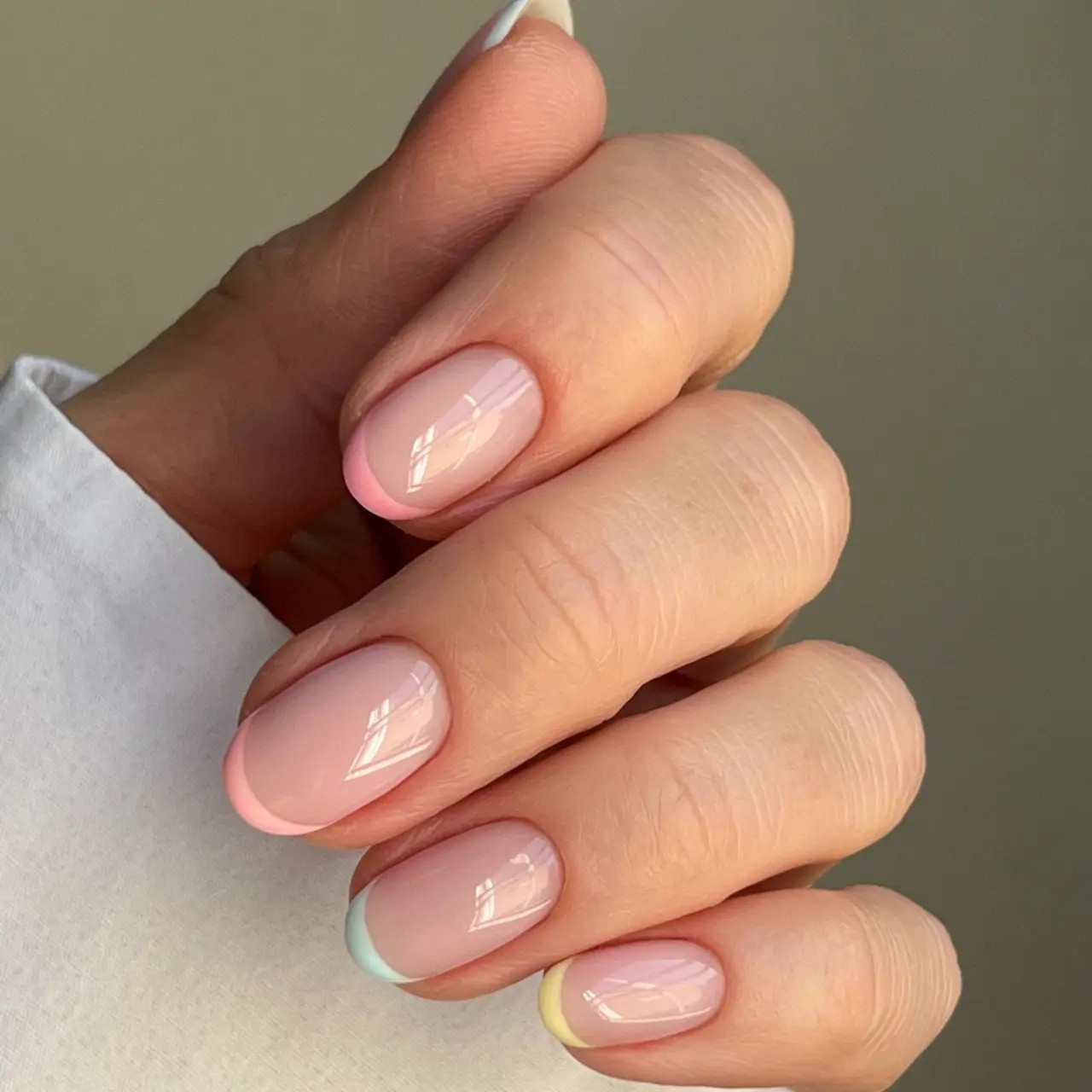 One Hand Visual Idea One Hand Visual Idea — Summer French Tip Nails 2027