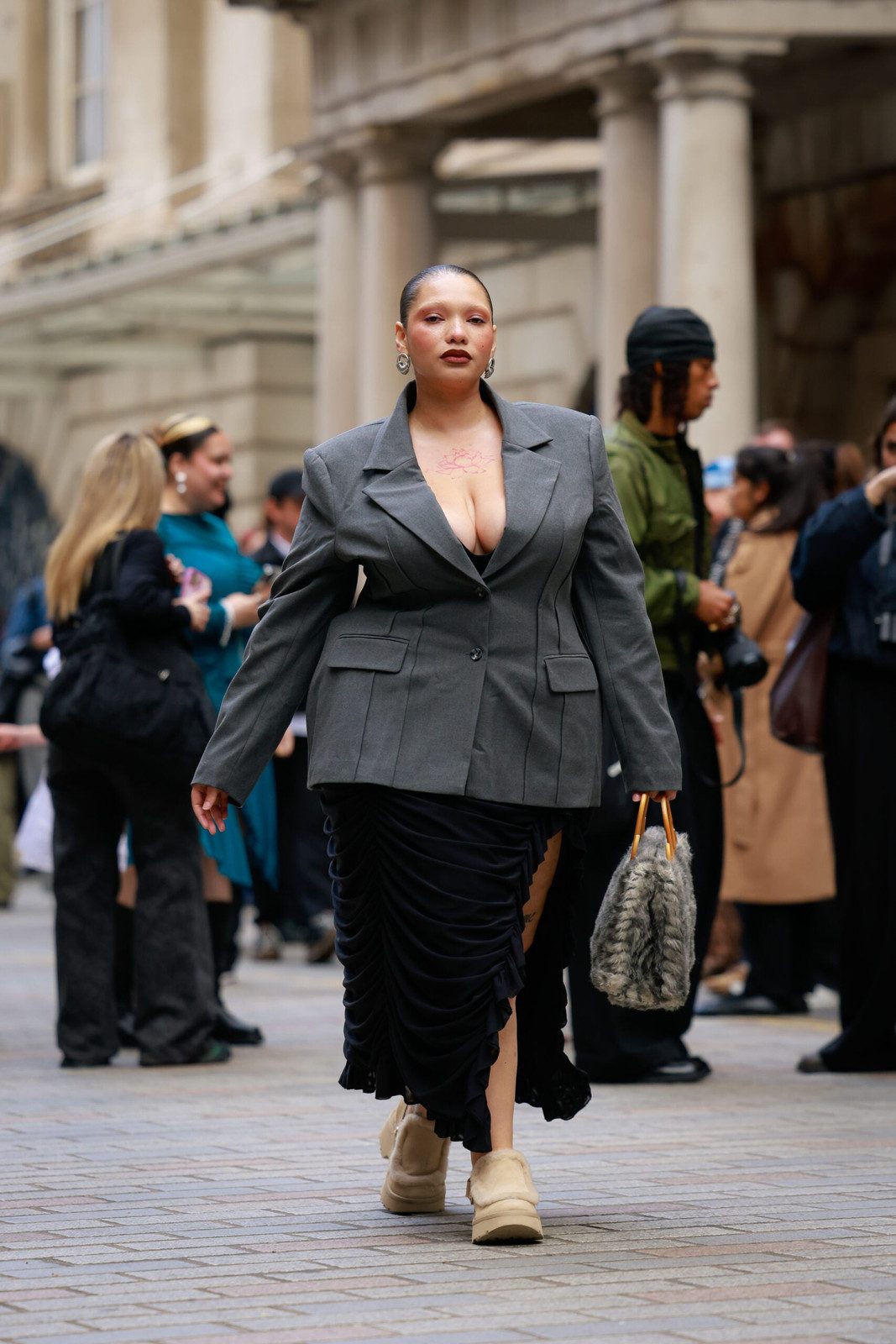 Checked Overcoat with Tailored Beige Suit Checked Overcoat with Tailored Beige Suit — London Outfits 2027