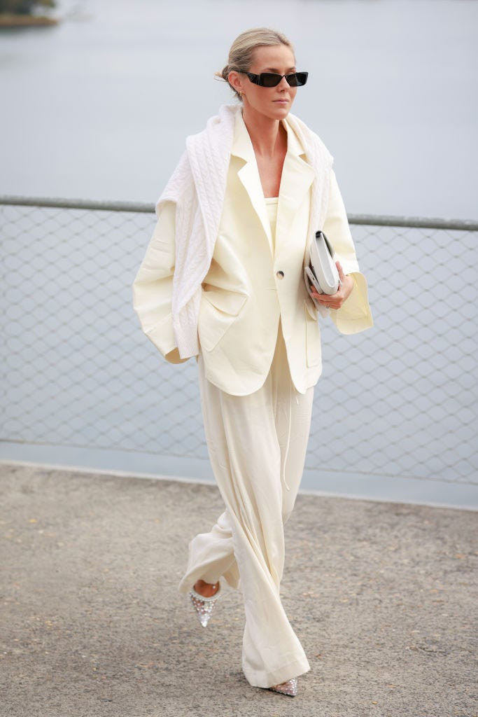 Monochromatic Cream Power Suit for Effortless Chic Monochromatic Cream Power Suit for Effortless Chic — Australia Outfits 2027