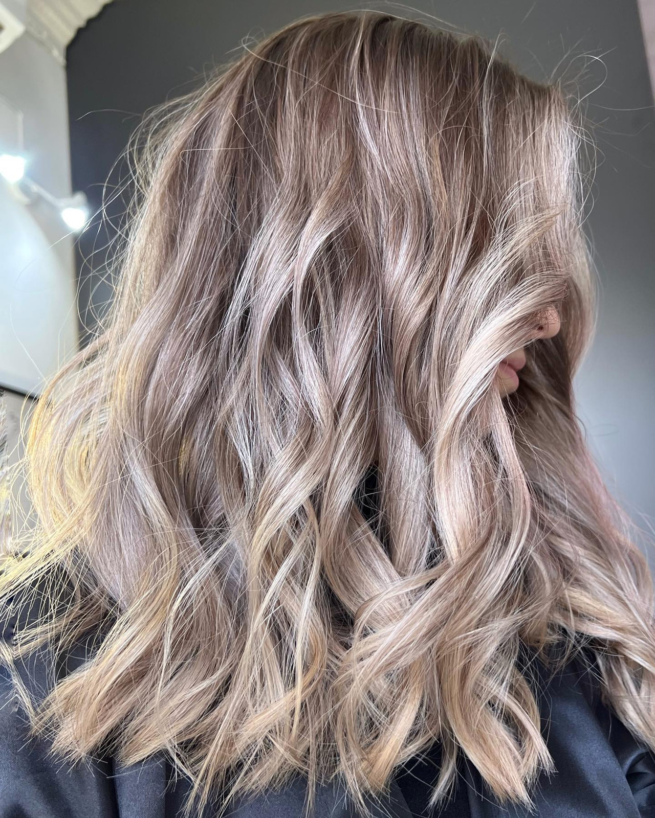 Medium Blonde With Side Part Balayage Medium Blonde With Side Part Balayage — Honey Balayage 2027