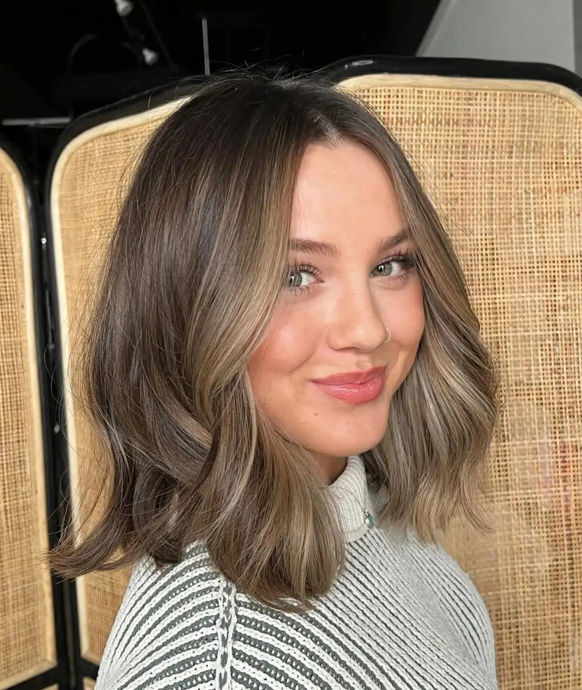 Chin Length Bob With Subtle Blonde Chin Length Bob With Subtle Blonde — Balayage on Medium Hair 2027