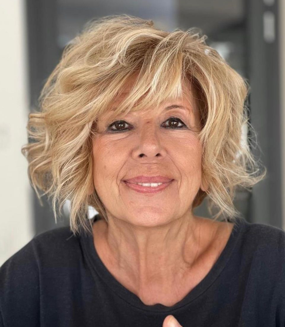 Voluminous Blonde Bob With Wispy Bangs — Bangs 2027 for Women Over 60