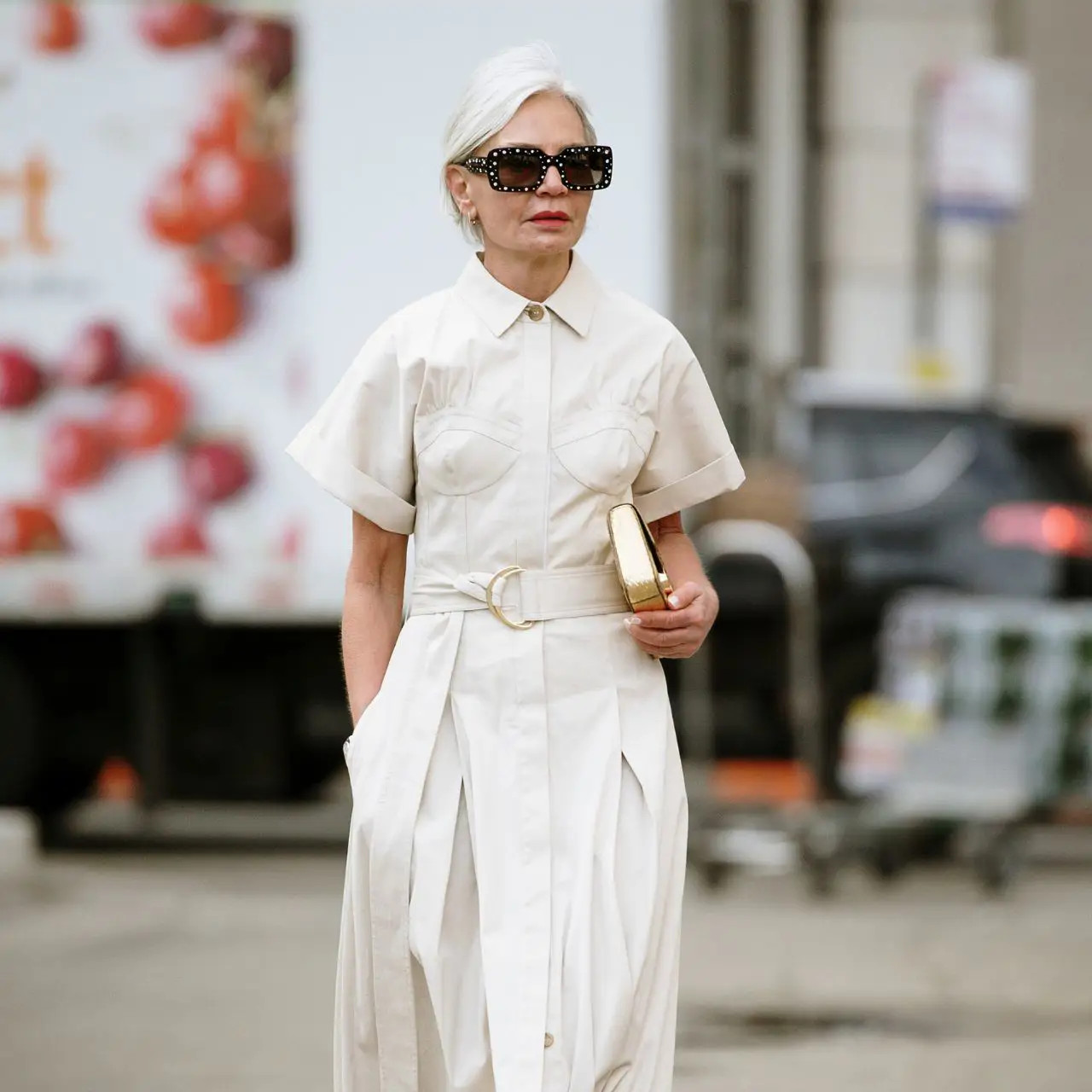 Elegant Off-White Belted Dress for Daytime Polish — Trendy Outfits 2027