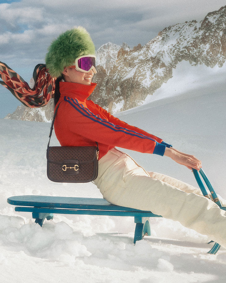 Retro Track Jacket with Fluffy Green Hat Retro Track Jacket with Fluffy Green Hat — Apres Ski Outfits 2027