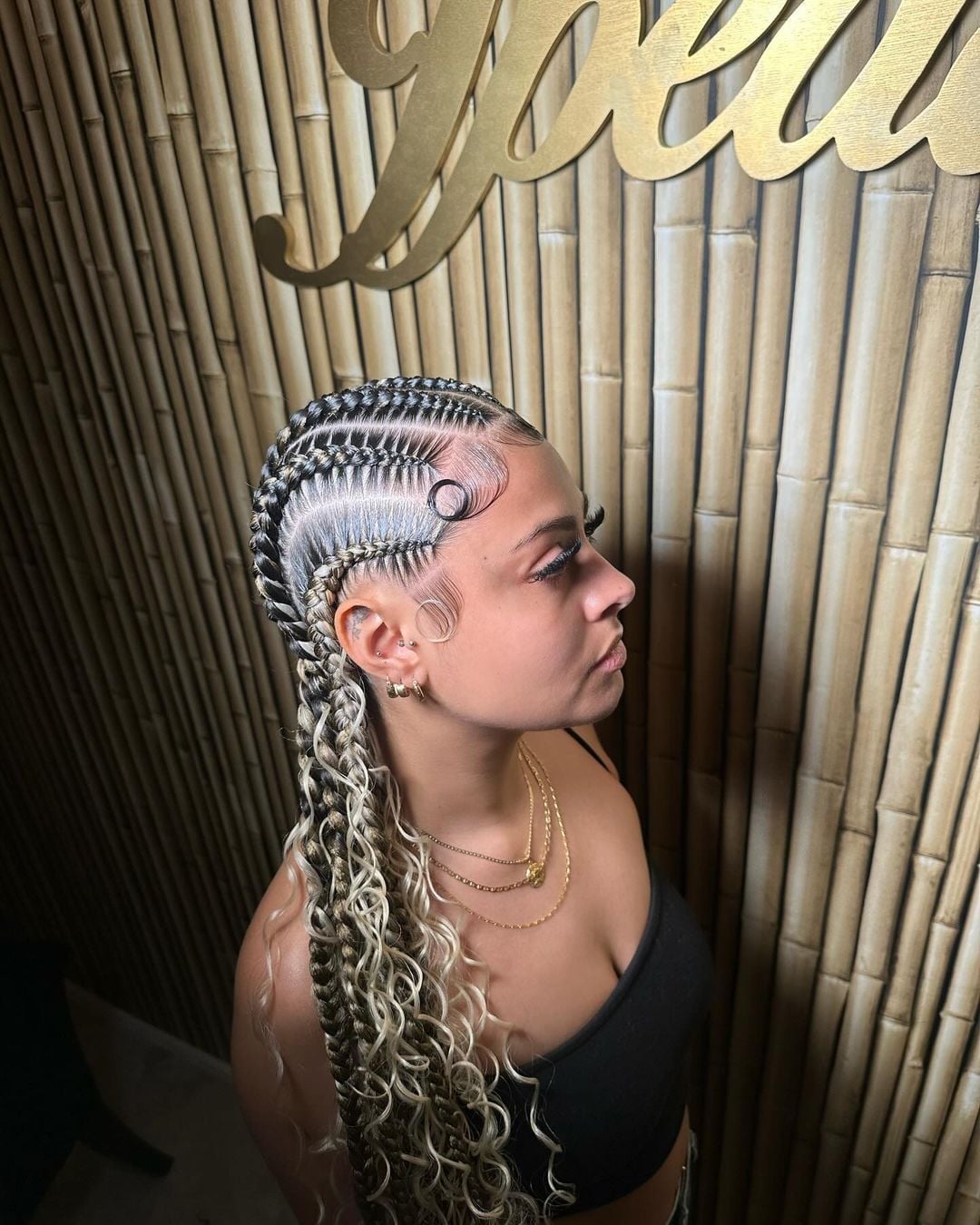 Cornrows With Curly Blonde Extensions Cornrows With Curly Blonde Extensions — 8 Cornrows 2027