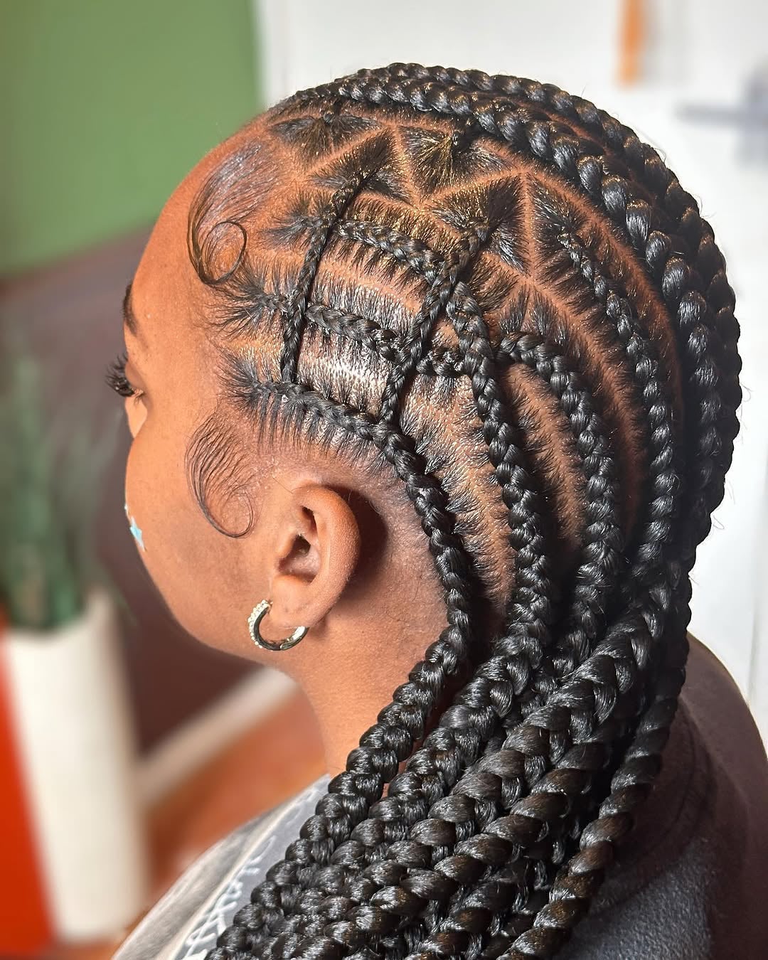 Geometric Stitch Braids To Mid-Back Geometric Stitch Braids To Mid-Back — 8 Cornrows 2027