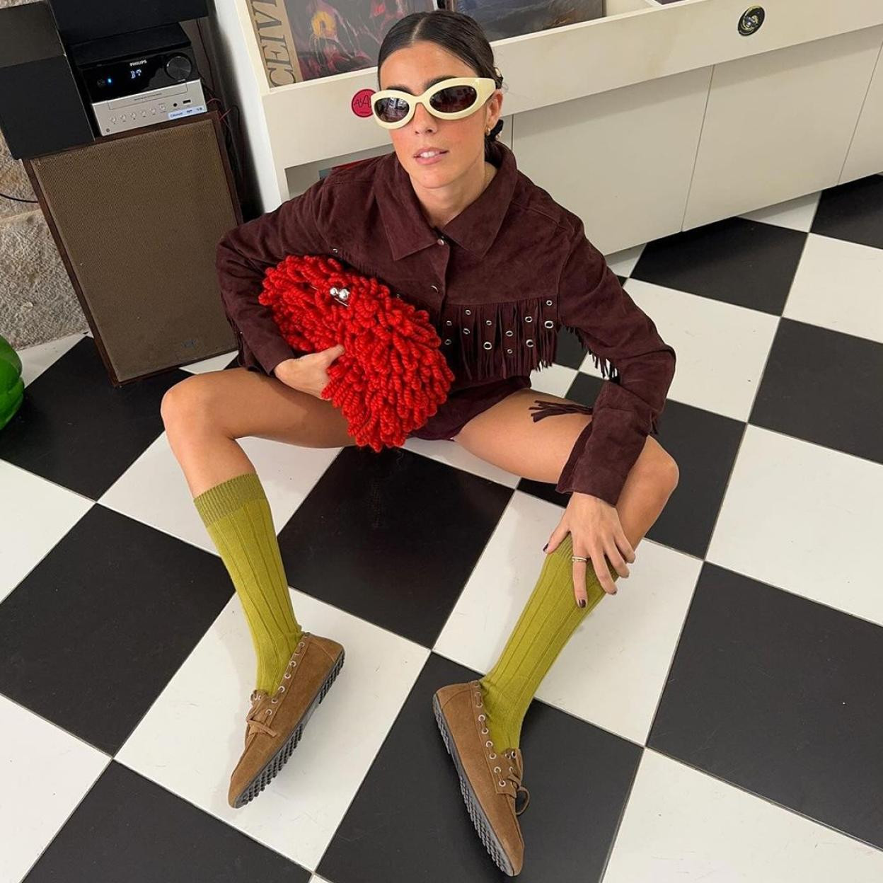 Textural Ensemble: Suede Set and Chunky Platform Loafers — Chunky Loafers Outfits 2027