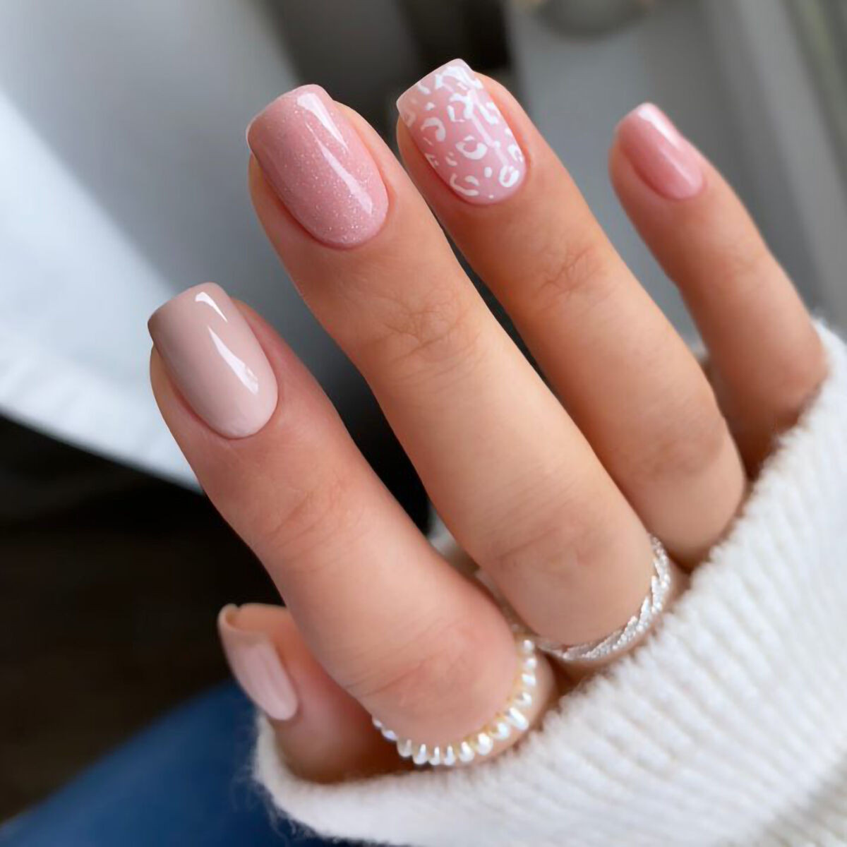 Glossy And Glitter Visual Idea — Baby Pink Nails 2027
