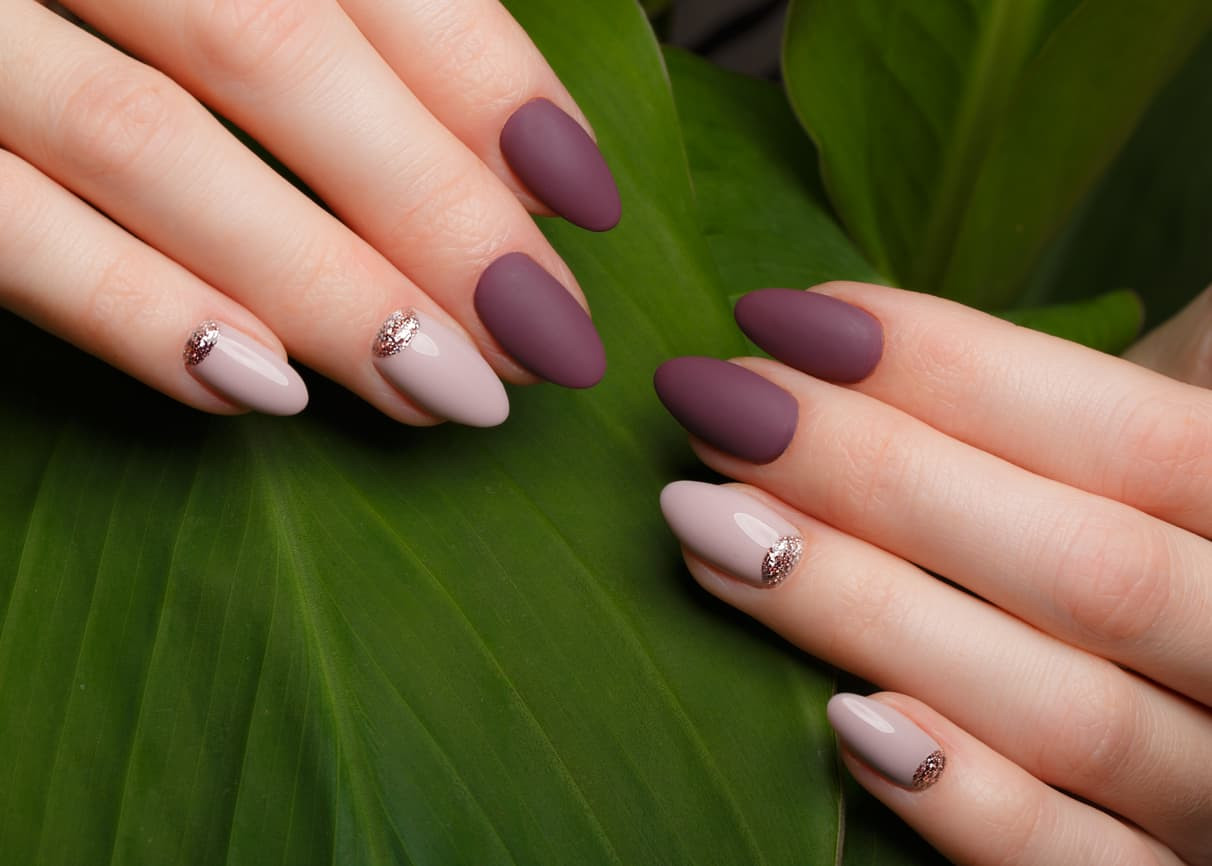 Mauve And Pale Pink Visual Idea Mauve And Pale Pink Visual Idea — Press On Nails 2027