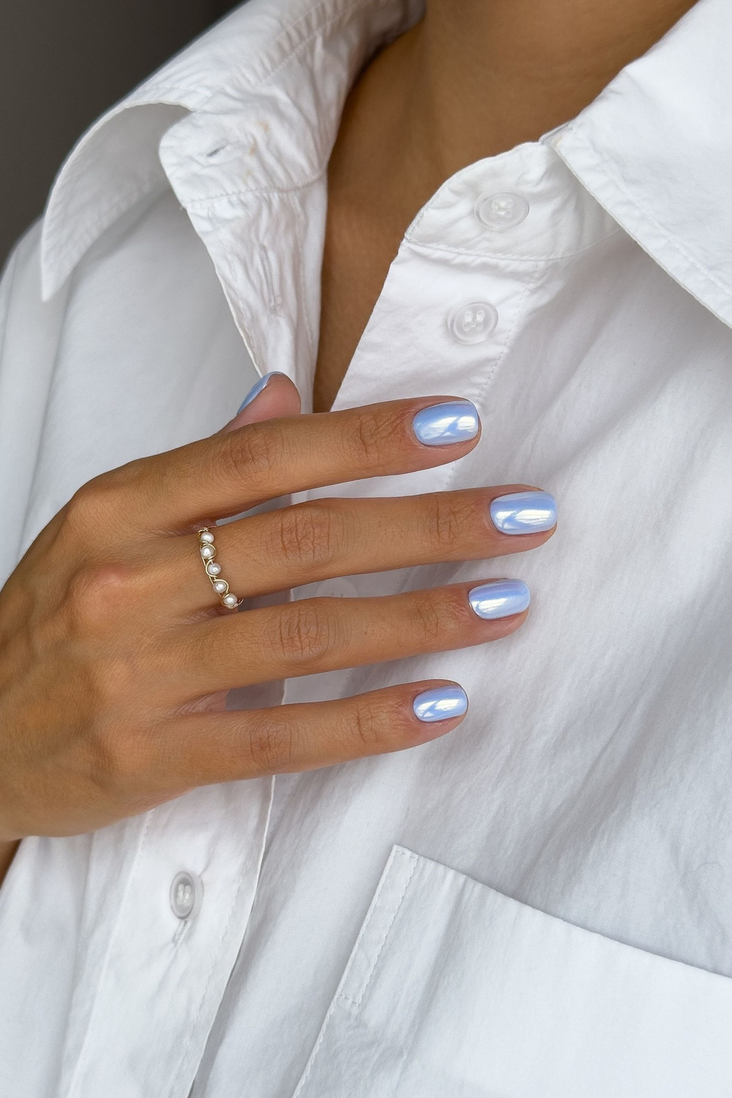 Pearlescent Pale Blue Nails Pearlescent Pale Blue Nails — Bright Summer Nails 2027