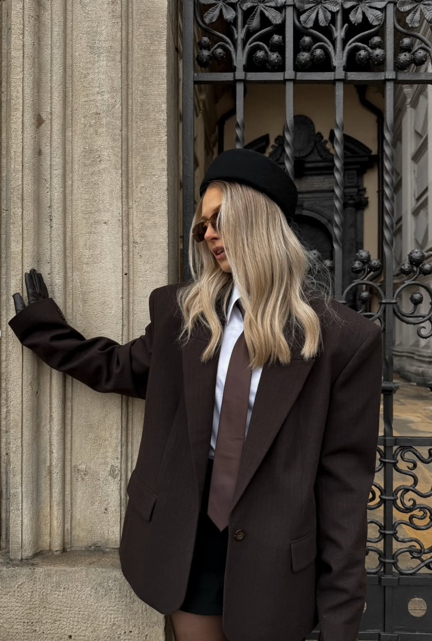 Textured Jacket with Vest and Voluminous Skirt Textured Jacket with Vest and Voluminous Skirt — Poetcore Outfits 2027
