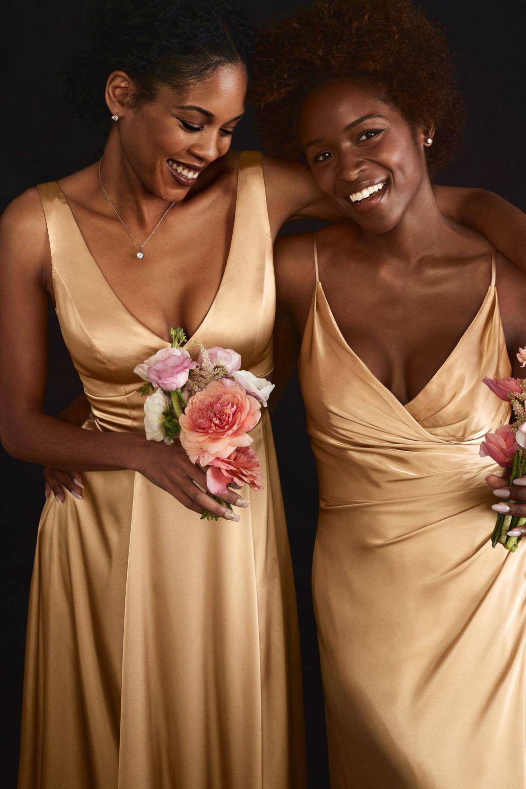 Matching Gold Satin Slip Dresses for an Evening Ensemble Matching Gold Satin Slip Dresses for an Evening Ensemble — Gold Dress Outfits 2027