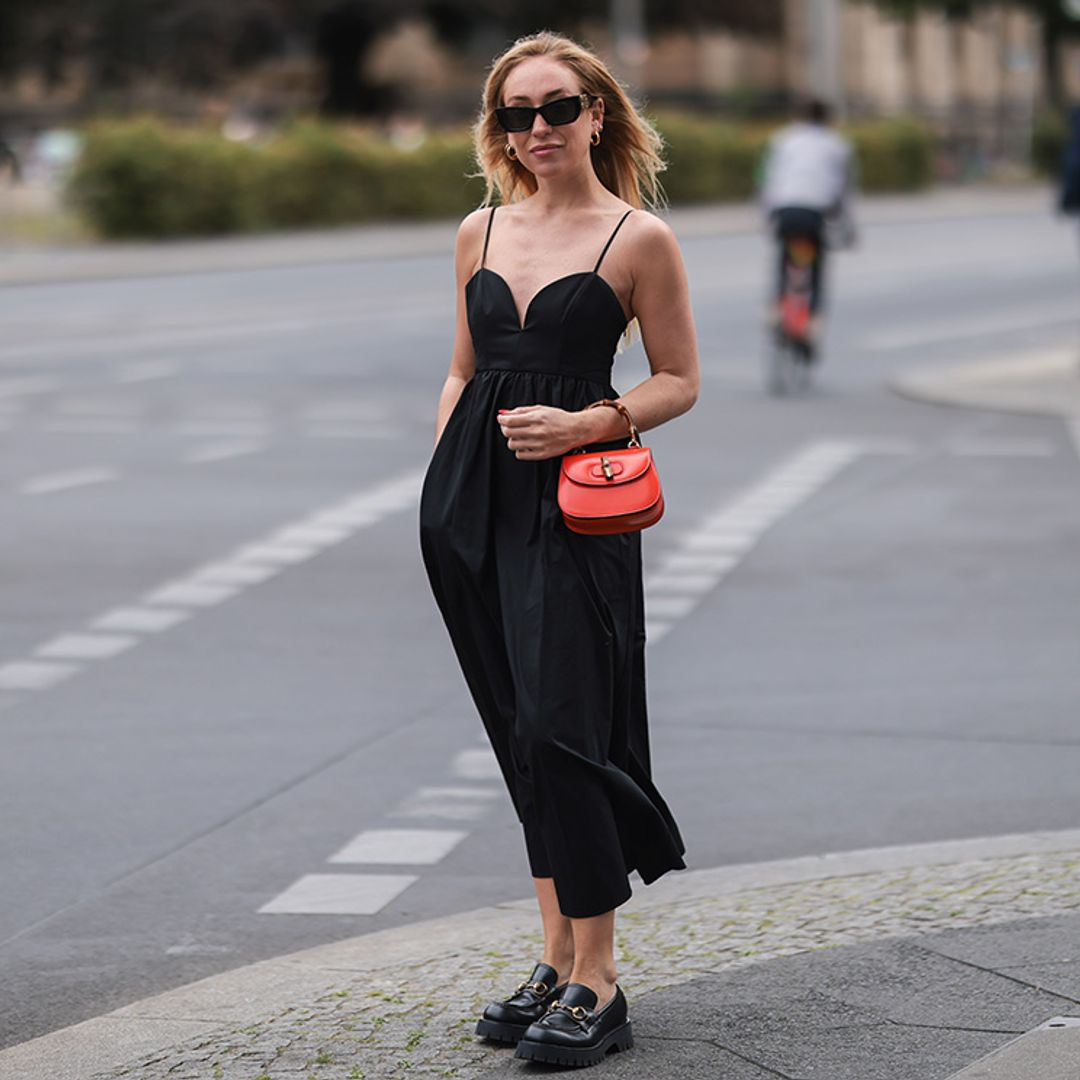 Summer Statement: Loafers with Slip Dress and Bright Handbag Summer Statement: Loafers with Slip Dress and Bright Handbag — Loafer Outfits 2027